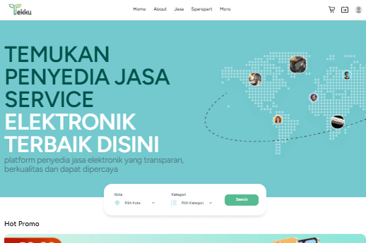 Website Penyedia Jasa Elektronik Tekku